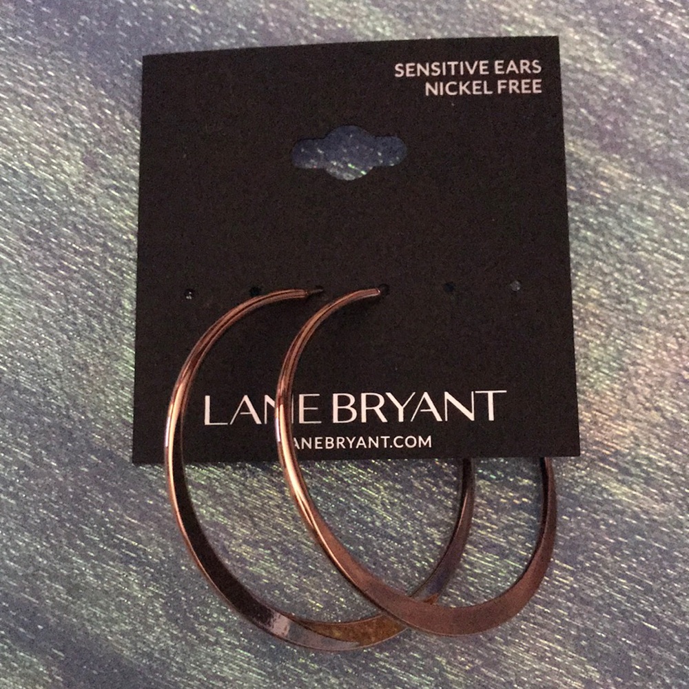 3/$15 Lane Bryant Large Rose Gold Hoop Earrings